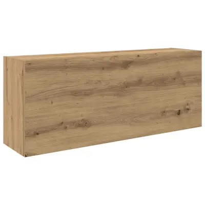 vidaXL Kopalniška stenska omarica artisan hrast 100x25x40 cm inž. les