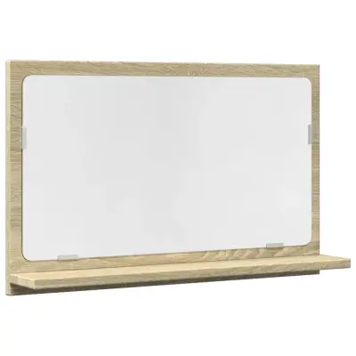vidaXL Kopalniška omarica z ogledalom sonoma hrast 60x11x37 cm