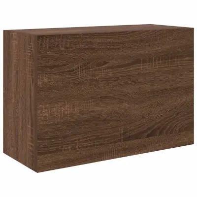 vidaXL Kopalniška stenska omarica rjav hrast 60x25x40 cm inž. les