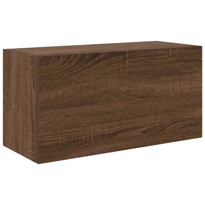 vidaXL Kopalniška stenska omarica rjav hrast 60x25x30 cm inž. les