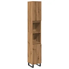 vidaXL Kopalniška omarica artisan hrast 30x30x190 cm inženirski les