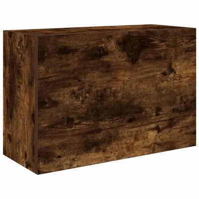 vidaXL Kopalniška stenska omarica dimljen hrast 60x25x40 cm inž. les