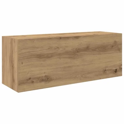 vidaXL Kopalniška stenska omarica artisan hrast 80x25x30 cm inž. les