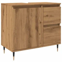 vidaXL Kopalniška omarica artisian hrast 65x33x60 cm inženirski les