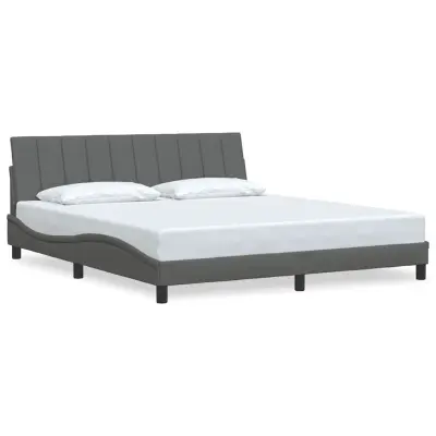 vidaXL Posteljni okvir brez vzmetnice temno siv 180x200 cm tkanina