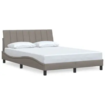vidaXL Posteljni okvir brez vzmetnice taupe 120x200 cm blago