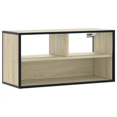 vidaXL TV omarica sonoma hrast 80x31x39,5 cm inženirski les in kovina