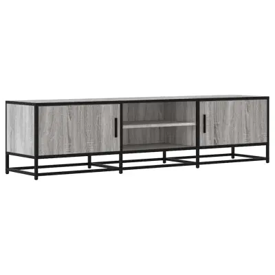 vidaXL TV omarica siva sonoma 160x35x41 cm inženirski les in kovina