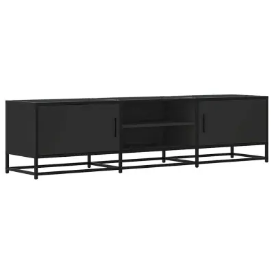 vidaXL TV omarica črna 160x35x41 cm inženirski les in kovina