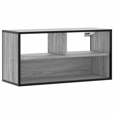 vidaXL TV omarica siva sonoma 80x31x39,5 cm inženirski les in kovina