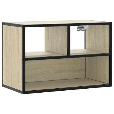 vidaXL TV omarica sonoma hrast 60x31x39,5 cm inženirski les in kovina