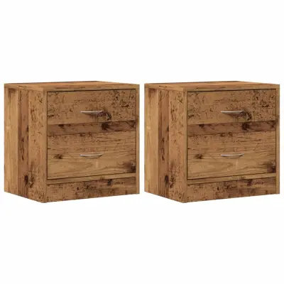 vidaXL Nočne omarice 2 kosa starinski les 40x30x40 cm inženirski les