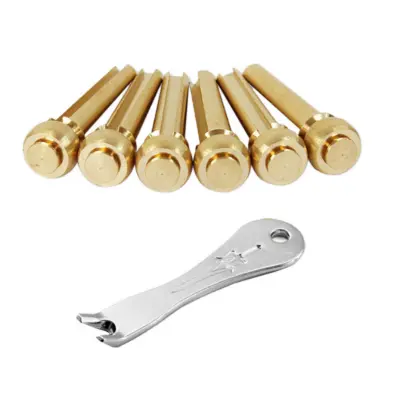 7-delne medeninaste zatiče za premostitev kitare s snemalcem za premostitvene zatiče