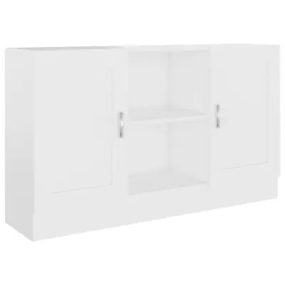 Komoda - Omarica - Miza z predali bela 120x30,5x70 cm iverna plošča