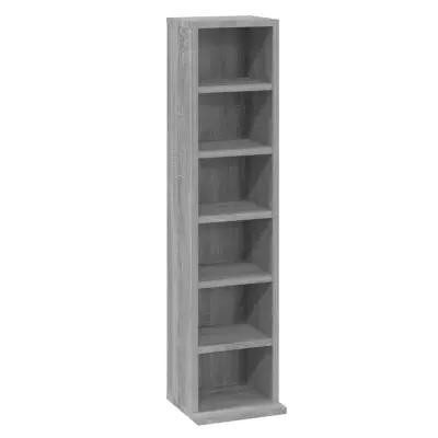 Omarca za CD - CD stojalo - CD regal plošče siva sonoma 21x20x88 cm konstruiran les