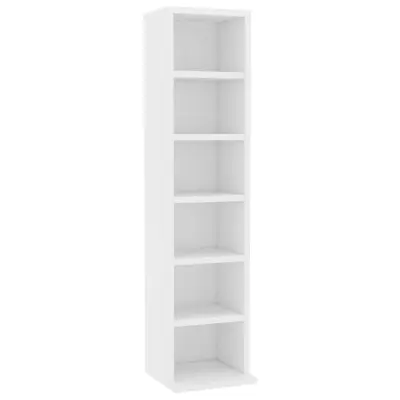 Omarca za CD - CD stojalo - CD regal bela 21x20x88 cm konstruiran les