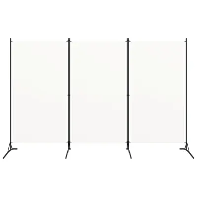 Paravan - Zaslon - Pregrada 3-delni bel 260x180 cm tkanina