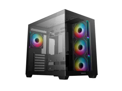 Računalniško ohišje DeepCool CG530 4F, ATX, Midi-Tower, ARGB, Kaljeno steklo, črno