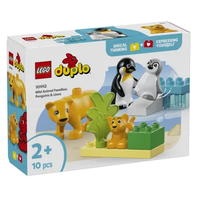 LEGO DUPLO 10442 Družine divjih živali: pingvini in levi