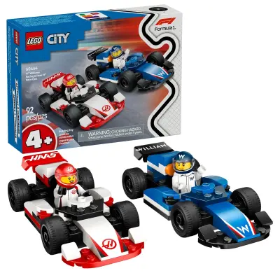 LEGO City 60464 Dirkalnika Williams Racing F1 in Haas F1
