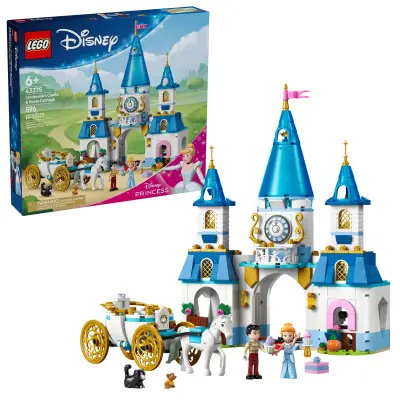 LEGO Disney 43275 Pepelkin grad in kočija s konjsko vprego
