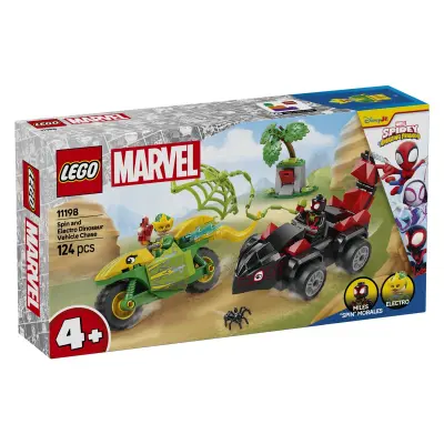 LEGO Spider-Man 11198 Pregon z dino voziloma Spin in Elektro