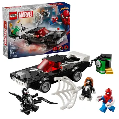LEGO Marvel 76309 Spider-Man proti Venomovemu avtu z močnim motorjem