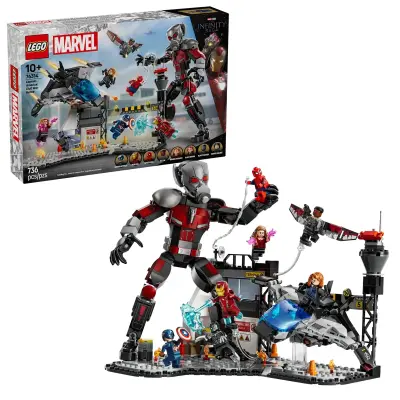 LEGO Marvel 76314 Stotnik Amerika: Državljanska vojna, akcijska bitka