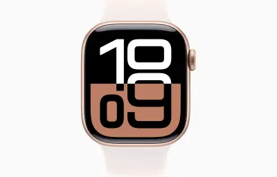 Apple Watch S10 Cellular 42mm Rose Gold aluminium case with Light Blush sport band - S/M