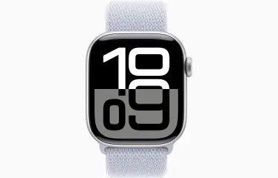 Apple Watch S10 Cellular 42mm Silver aluminium case with Blue Cloud sport loop