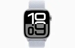 Apple Watch S10 Cellular 46mm Silver aluminium case with Blue Cloud sport loop