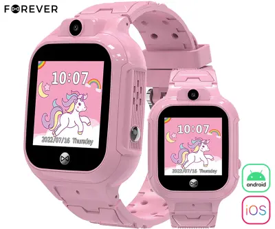 FOREVER See Me! 3 KW-320 otroška pametna ura, roza (Blush Pink)
