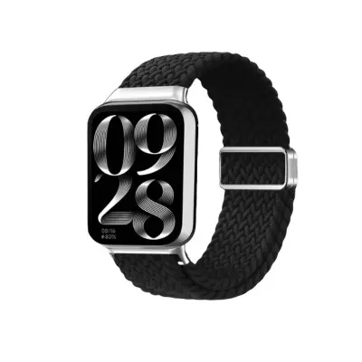 Xiaomi kovinski magnetni najlonski pašček za uro Black  Xiaomi Mi Band 3/4/5/6
