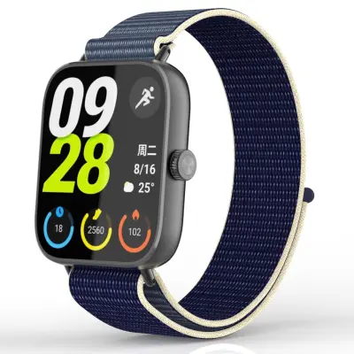 Pleteni najlonski pašček za Redmi Watch 5/4 Blue + White