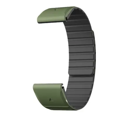 Pašček za Garmin Fenix, magnetni silikonski pašček za uro Garmin, združljiv s Fenix 8/7/6/5 Black 26 mm