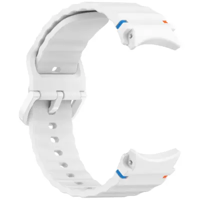 Samsung Watch 7.6 pašček z valovitim šivom White