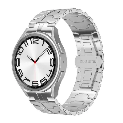 Srebrn pašček za uro iz nerjavečega jekla za Samsung Galaxy Watch 4/5/6