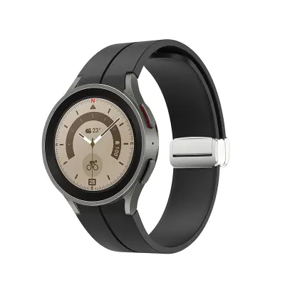 Silikonski paš za uro Samsung Galaxy Watch 5 Pro Black