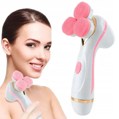 2v1 aku. USB brezžična silikonska krtača za čiščenje obraza