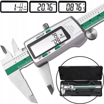 Jekleno LCD elektronsko kljunasto merilo 150mm + kovček