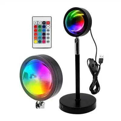 7W LED RGB namizna sončna svetilka in projektor 27cm USB