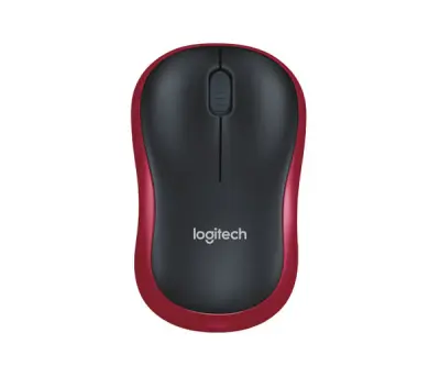 LOGITECH M185 rdeča brezžična miška