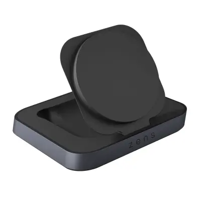ZENS, Magnetni brezžicni polnilec MagSafe 2 v 1 za iPhone in AirPods, ?rna