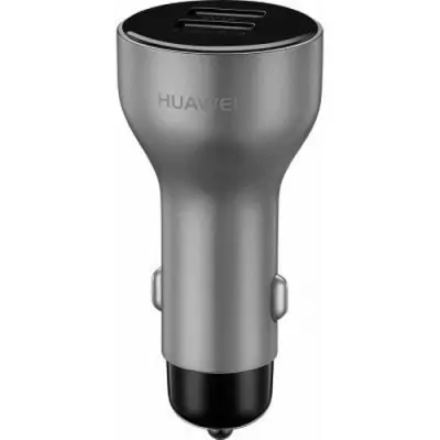 Huawei, Srebrn polnilec za cigaretni vžigalnik z 2 vhodoma USB, Siva