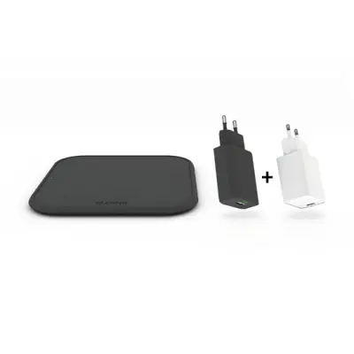 ZENS, Enojni brezži?ni polnilnik 18 W USB-C vti?nica, ?rna