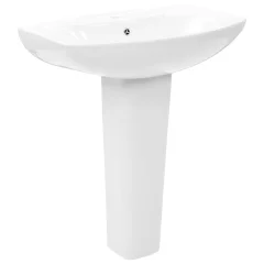 Prostostoječi Umivalnik - Kopalna umivalnik - Lavabo in podstavek keramika 650x520x200 mm