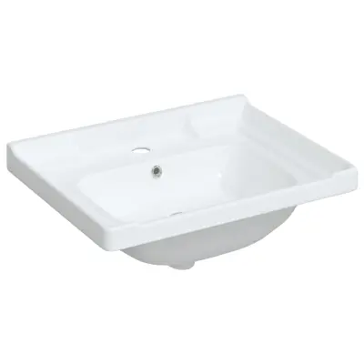 Kopalniški Umivalnik - Kopalna umivalnik - Lavabo bel 61x48x23 cm pravokoten keramičen
