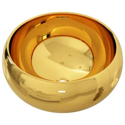 Umivalnik - Kopalna umivalnik - Lavabo keramičen 40x15 cm zlat
