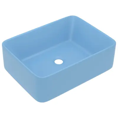 Razkošen Umivalnik - Kopalna umivalnik - Lavabo mat svetlo moder 41x30x12 cm keramičen