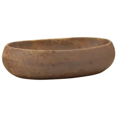 Umivalnik - Kopalna umivalnik - Lavabo Nadpultni rjav ovalen 59x40x15 cm keramika